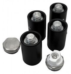 AQUALINE - Set držáků radiátoru POSEIDON, černá mat (NDDT45T)