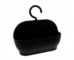 AQUALINE - SHARON police do sprchy závěsná, plast, černá (SH8455B)