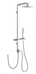 AQUALINE - SIGA sprchový sloup k napojení na baterii, hlavová, ruční sprcha, chrom (SL650)