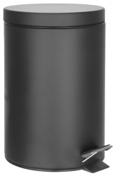 AQUALINE - SIMPLE LINE odpadkový koš kulatý 3l, černá mat (26103)