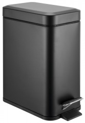 AQUALINE - SIMPLE LINE odpadkový koš obdélníkový 5l, černá mat (GAQ005B)