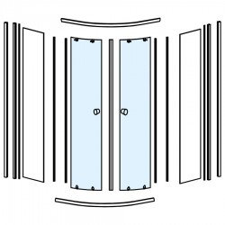 AQUALINE - Sklo pro BLS900, pohyblivá část (NDBLS900-2)