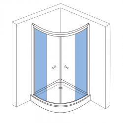 AQUALINE - Sklo pro BTR803, pevná část (NDBTR803-02)