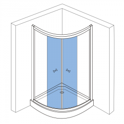 AQUALINE - Sklo pro BTR803, pohyblivá část (NDBTR803-01)