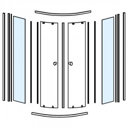 AQUALINE - Sklo pro HLS800Y, pevná část (NDHLS800Y-1)