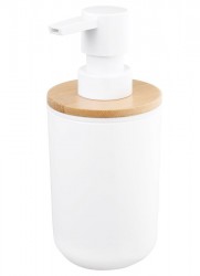 AQUALINE - SNOW dávkovač mýdla na postavení 350ml, bílá/bambus (7578)