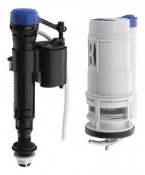 AQUALINE - Splachovací mechanismus s DUAL tlačítkem 49, spodní napouštění 1/2