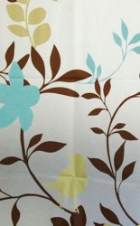AQUALINE - Sprchový závěs 180x180cm, PEVA, květovaný (ZV012)