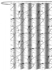 AQUALINE - Sprchový závěs 180x180cm, polyester, mramor (ZV041)