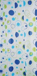 AQUALINE - Sprchový závěs 180x200cm, PEVA, bubliny (ZV027)