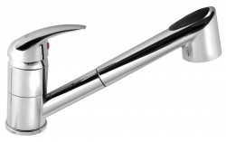 AQUALINE - Stojánková dřezová baterie s výsuvnou sprškou, chrom (1107-74)