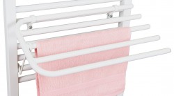 AQUALINE - Sušák 4 ručníků na otopná tělesa, univerzální upínání, délka 60cm, bílá (25-03-SV460)