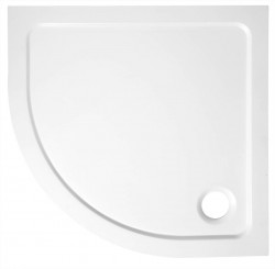 AQUALINE - TECMI sprchová vanička z litého mramoru, čtvrtkruh 90x90x3 cm, R55 (PQ559)