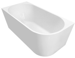 AQUALINE - TIBERA L rohová stojící vana, 160x75cm, bílá (E1036)