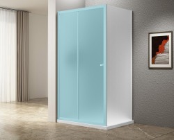 AQUALINE - UGGA boční stěna, 800, sklo Brick, bílá (AWP80)