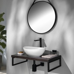 AQUALINE - VEGA deska pod umyvadlo 52x45cm, dub černý (VG655)