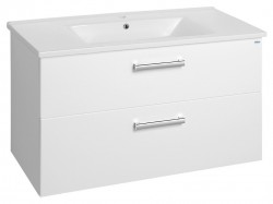AQUALINE - VEGA umyvadlová skříňka 97x60x43,6cm, 2x zásuvka, bílá (VG103)