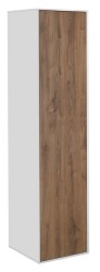 AQUALINE - ZANYA  vysoká skříňka 35x140x30cm, bílá mat/dub emporio (ZA140)