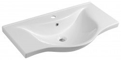 AQUALINE - ZARA 80 keramické umyvadlo nábytkové 79,5x46cm, bílá (10080)