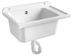 AQUALINE - Závěsná výlevka 58x38cm, plast bílá (PI5838)