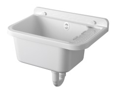 AQUALINE - Závěsná výlevka s odkládací plochou 50x34cm, plast, bílá (PI5050)
