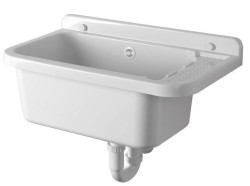 AQUALINE - Závěsná výlevka s odkládací plochou 60x34cm, plast, bílá (PI5060)