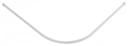 AQUALINE - Závěsová tyč čtvrtkruhová 80x80 cm, hliník, bílá (0201013)