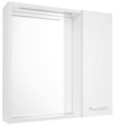 AQUALINE - ZOJA/KERAMIA FRESH STRIP galerka s LED osvětlením, 60x60x14cm, pravá, bílá (45022S)