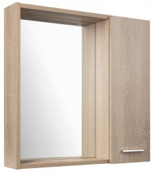 AQUALINE - ZOJA/KERAMIA FRESH STRIP galerka s LED osvětlením, 60x60x14cm, pravá, dub platin (45028S)