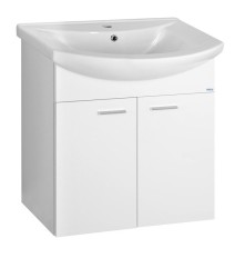 AQUALINE - ZOJA umývadlová skrinka 61,5x74x32,5cm, 2x dvierka, biela (51063)