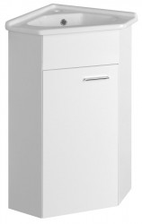AQUALINE - ZOJA umyvadlová skříňka rohová 40,5x74x40,5cm, bílá (50345)