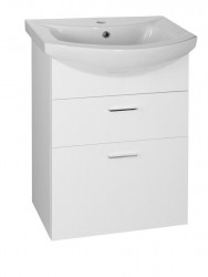 AQUALINE - ZOJA umyvadlová skříňka šuplíková 50,8x74x29,9cm, bílá (51051A)