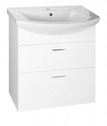 AQUALINE - ZOJA umyvadlová skříňka zásuvková 61,5x74x32cm, bílá (51061A)