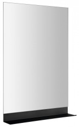 AQUALINE - Zrcadlo s policí 40x65cm, CU free, černá mat (22491S)