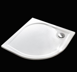 Aquatek - Bent 90 sprchová vanička z litého mramoru čtvrtkruhová s protiskluzovou úpravou (BENT90)