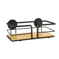 AWD Interior - Drátěná police černá, bambus AWD02081937 (AWD02081937)