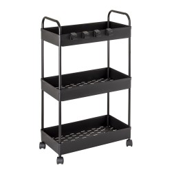 AWD Interior - Koupelnový regál na kolečkách 40x67,6x26   černý AWD02041943 (AWD02041943)