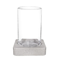 AWD Interior - Sklenka na zubní kartáček Q-BATH šedý mramor 1535 (AWD02341535)