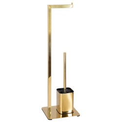 AWD Interior - Stojan na toaletní papír a WC štětku, zlatý, AWD02071978 (AWD02071978)