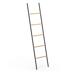 AWD Interior - Žebřík na ručníky černá/bambus AWD02061904 (AWD02061904)