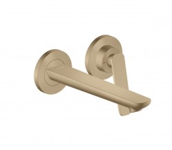 AXOR - Citterio C Umyvadlová baterie pod omítku, s výpustí, 2-otvorová instalace, EcoSmart, kartáčovaný bronz (49110140)