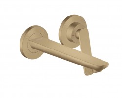 AXOR - Citterio C Umyvadlová baterie pod omítku, s výpustí, 2-otvorová instalace, EcoSmart, kartáčovaný bronz (49111140)