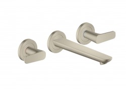 AXOR - Citterio C Umyvadlová baterie pod omítku, s výpustí, 3-otvorová instalace, EcoSmart, kartáčovaný nikl (49070820)