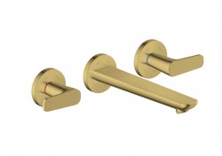 AXOR - Citterio C Umyvadlová baterie pod omítku, s výpustí, 3-otvorová instalace, EcoSmart, leštěný vzhled zlata (49070990)