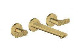 AXOR - Citterio C Umyvadlová baterie pod omítku, s výpustí, 3-otvorová instalace, EcoSmart, leštěný vzhled zlata (49071990)