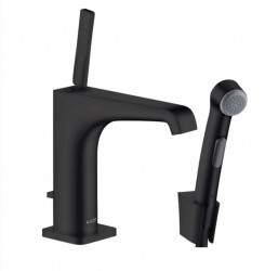 AXOR - Citterio E Umyvadlová baterie s výpustí a bidetovou sprškou, matná černá (36130670)