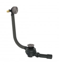 AXOR - Exafill Vanová odtoková a přepadová souprava s napouštěním, délka 85 cm, kartáčovaný černý chrom (42540340)