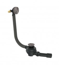 AXOR - Flexaplus Vanová odtoková a přepadová souprava, délka 85 cm, kartáčovaný černý chrom (42541340)