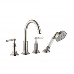 AXOR - Montreux Čtyřotvorová vanová baterie na okraj vany, kartáčovaný nikl (16550820)