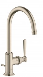 AXOR - Montreux Páková umyvadlová baterie 210 s odtokovou soupravou s táhlem, kartáčovaný nikl (16517820)